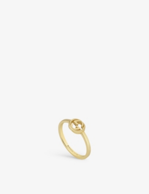 Shop Gucci Women's Gold Interlocking G 18ct Yellow Gold Ring