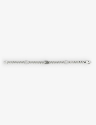 GUCCI Interlocking G sterling-silver bracelet