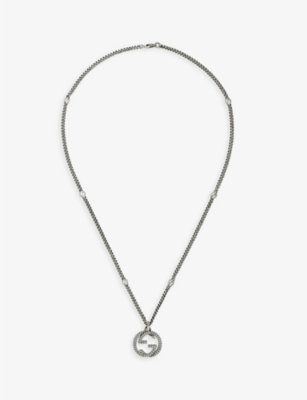 GUCCI - Interlocking G sterling-silver necklace | Selfridges.com