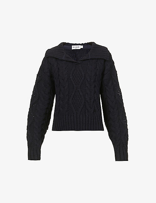 MUSIER PARIS: Virgil wide-collar knitted jumper
