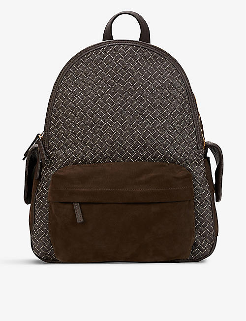 ELEVENTY: Braided leather backpack