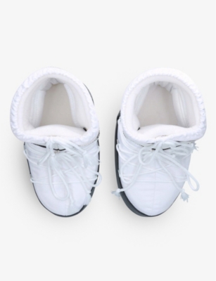 Shop Moon Boot Men's White/blk Icon Low 2 Lace-up Nylon Snow Boots