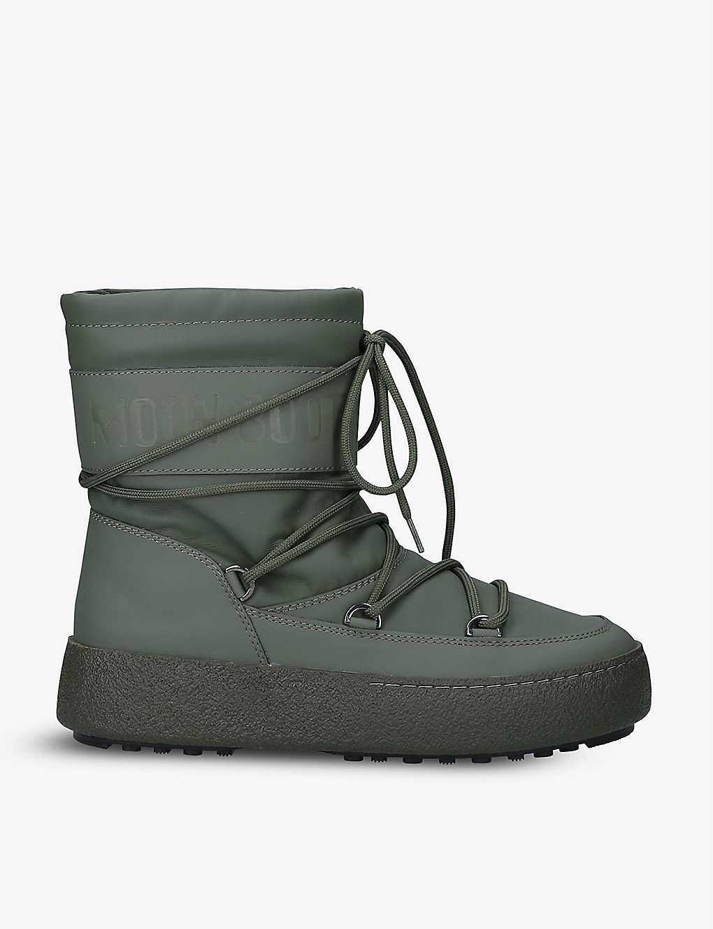 Moon Boot Paraboot Lace-up Shell Snow Boots In Khaki