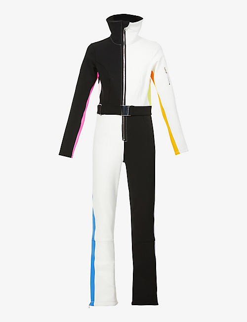 CORDOVA: Colour-blocked slim-fit stretch-woven ski suit