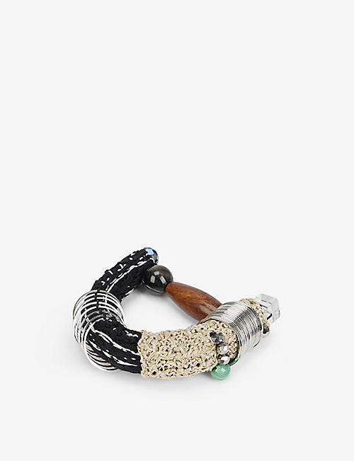 NICOMEDE: Nicomede.Ekaterinapronina Moon jewel-embellished knitted bracelet