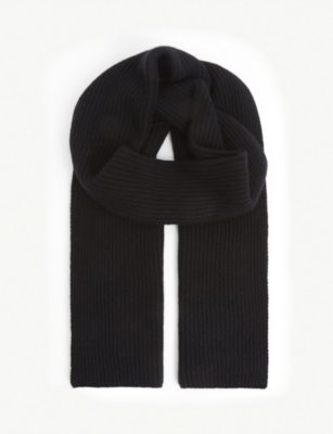 JOHNSTONS: Ribbed cashmere scarf