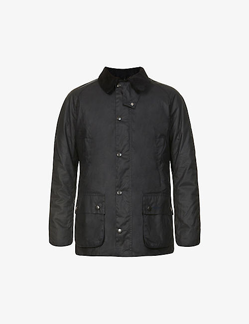 BARBOUR: Lawrey collared waxed-cotton jacket