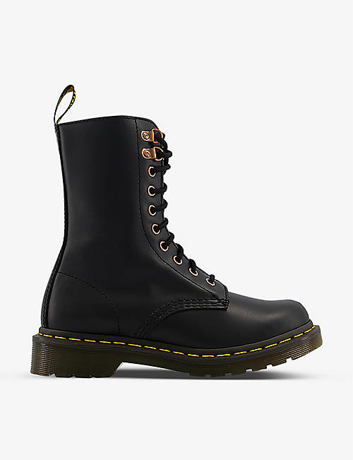 DR. MARTENS: 1490 branded leather ankle boots