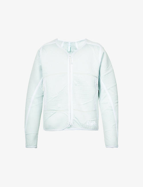 BYBORRE: L-Type V-neck recycled-polyester blend jacket