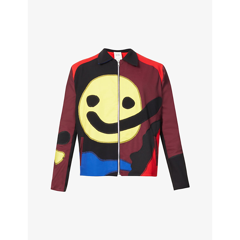 BETHANY WILLIAMS SMILEY PATCHWORK BOXY-FIT WOVEN JACKET