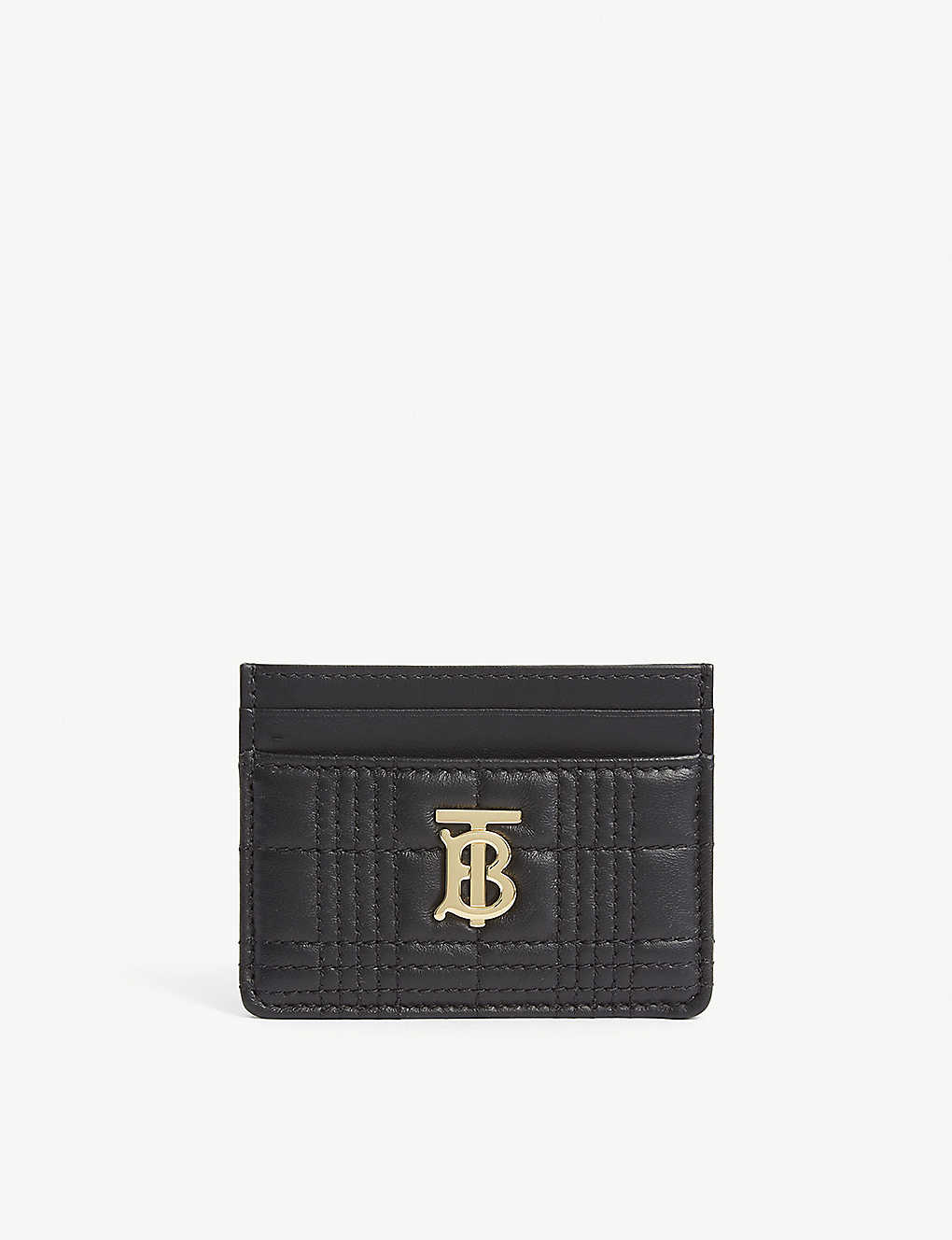 Burberry Lola Logo-plaque Leather Card Holder In Black
