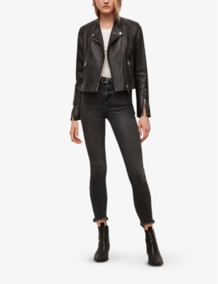 all saints leather jacket