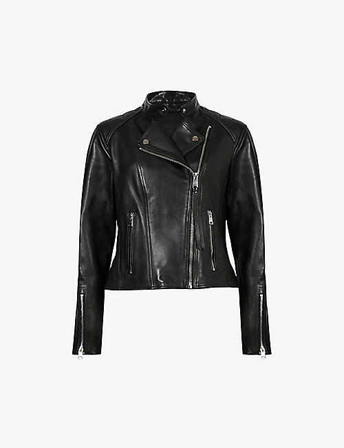 ALLSAINTS: Neve asymmetric leather jacket