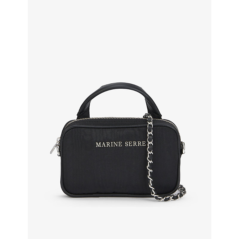 Marine Serre Madame Mini Recycled Polyester-blend Cross-body Bag In 00 Black