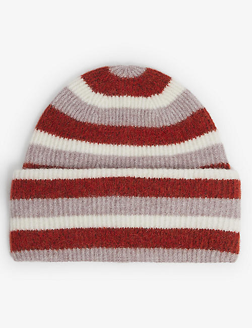SAMSOE SAMSOE: Nor 7355 ribbed stretch wool-blend beanie hat
