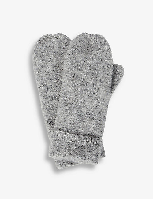 SAMSOE SAMSOE: Nor knitted recycled-polyester-blend mittens