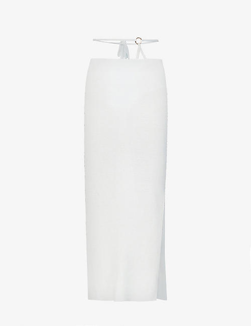 AYA MUSE: Amalfi multi-strap stretch-woven maxi skirt
