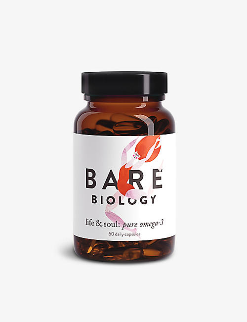 BARE BIOLOGY：Life & Soul Omega-3 胶囊 60 补充剂