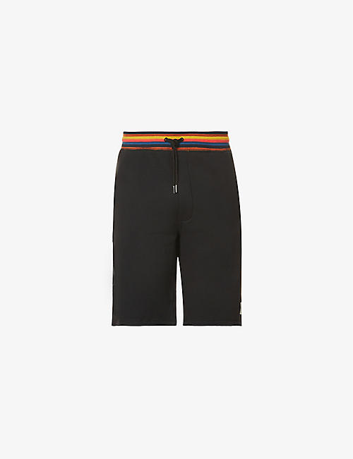 PAUL SMITH: Striped regular-fit tapered cotton-jersey shorts