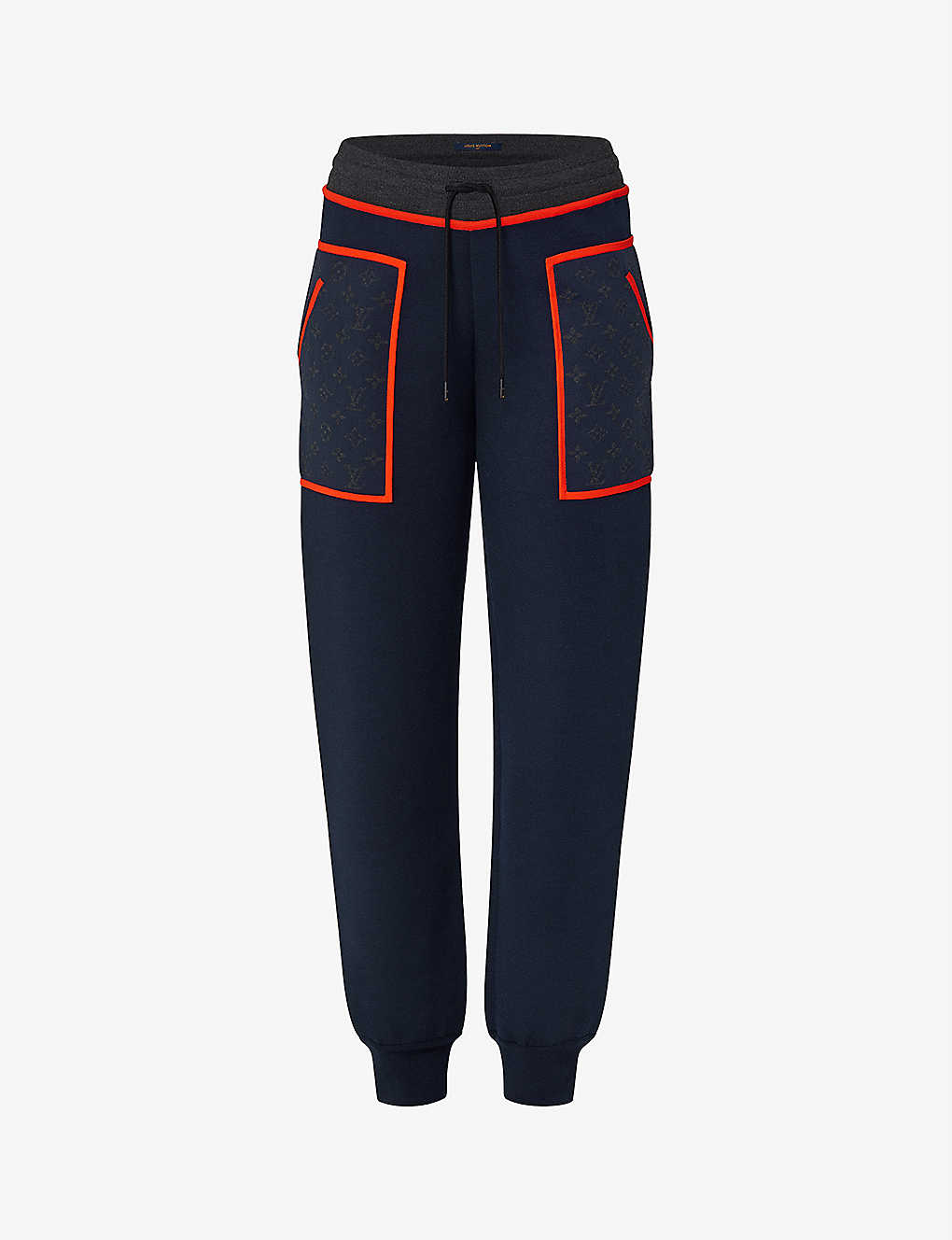 Contrast-trim relaxed-fit stretch-woven jogging bottoms(9412456)