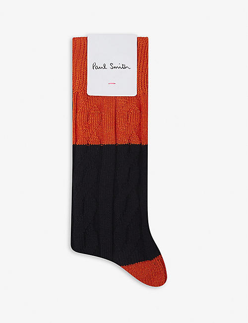 PAUL SMITH: Uruguay cable-knit socks