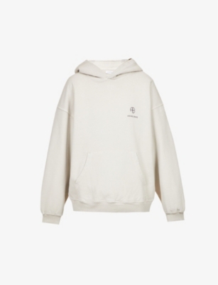 Anine Bing - Aiden Hoodie Monogram in Stone