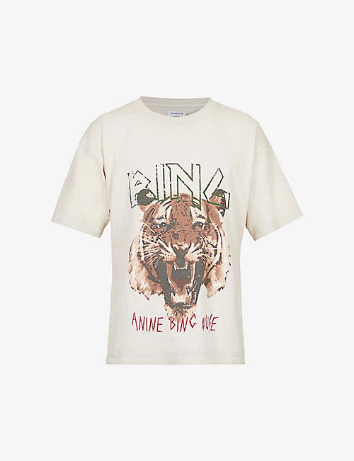 ANINE BING: Tiger graphic-print organic-cotton T-shirt