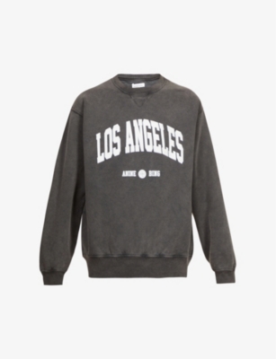 ANINE BING: Ramona branded cotton-jersey sweatshirt