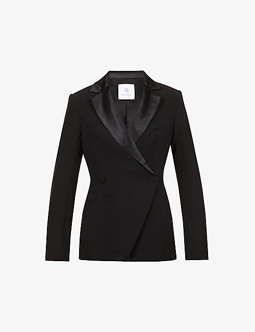 ANINE BING: Ade asymmetric woven blazer