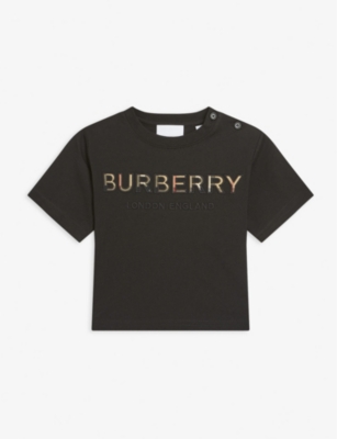 BURBERRY Eugene logo cotton T shirt 6 24 months Selfridges