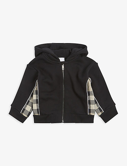 BURBERRY: Graham House check cotton hoody 6-24 months