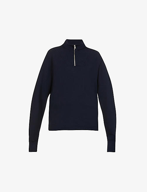 LES TIEN: Relaxed-fit high-neck cotton sweatshirt