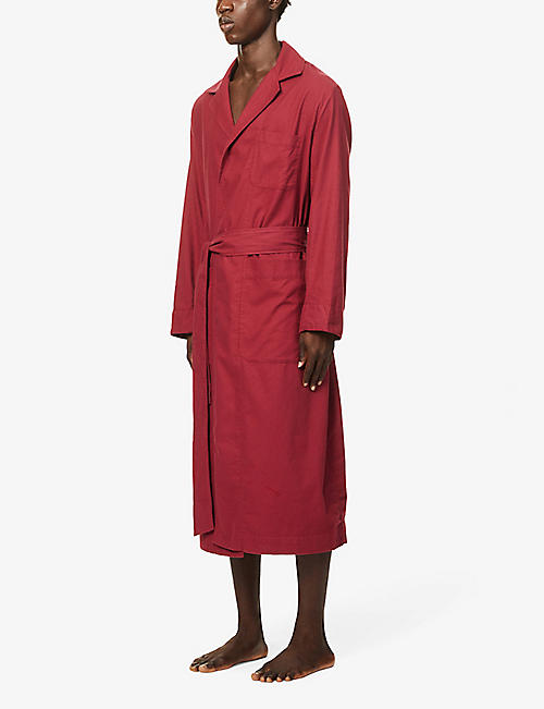 Selfridges & Co Men Clothing Loungewear Bathrobes Brand-embroidered cotton-towelling bathing robe 