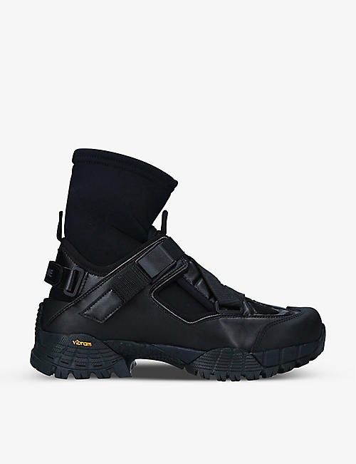 YUME YUME: Cloud Walker buckled vegan-leather and woven hiking boots