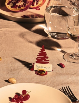ALESSI: Barkplace Tree resin-coated steel place card holders set of 2