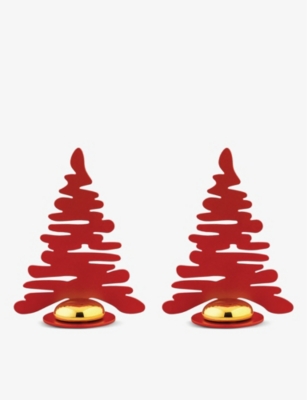 ALESSI: Barkplace Tree resin-coated steel place card holders set of 2