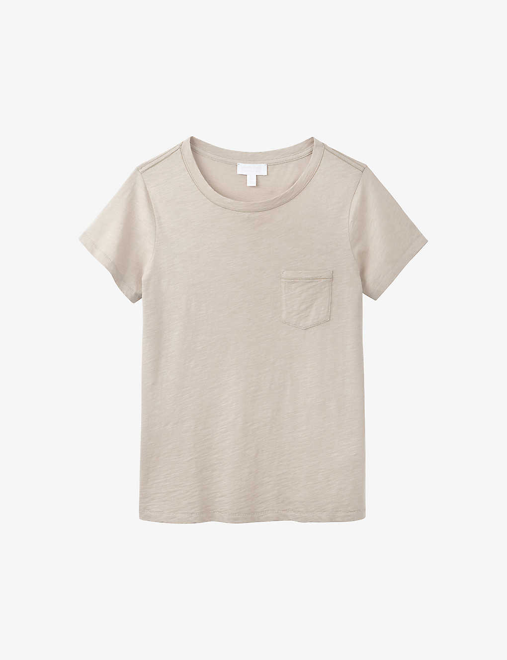 The White Company Womens Fawn Round-neck Organic-cotton T-shirt