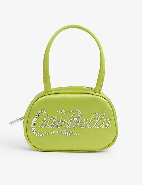 AMINA MUADDI: Ciao Bella silk top-handle bag