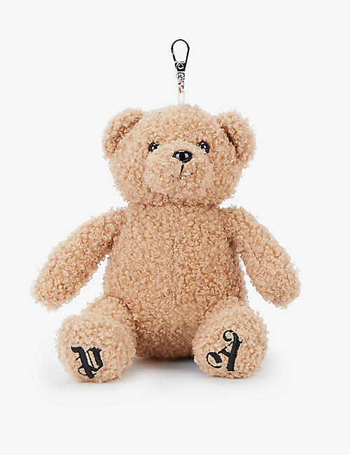 PALM ANGELS: 泰迪熊品牌刺绣人造毛皮钥匙环