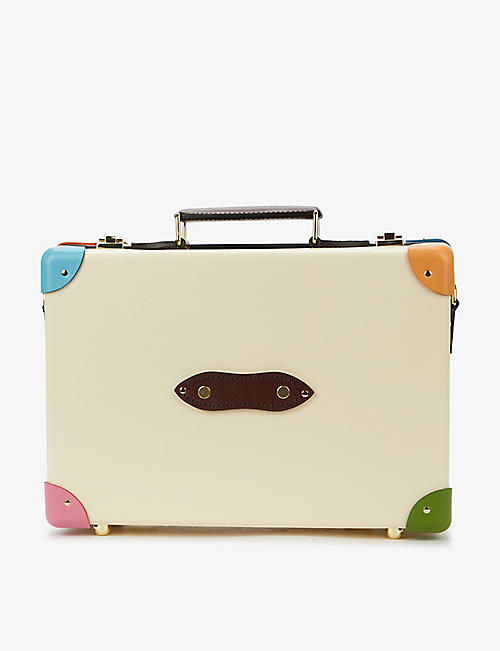 GLOBE-TROTTER: Globe-Trotter x GOLF le FLEUR* small vulcanised fibreboard and leather briefcase