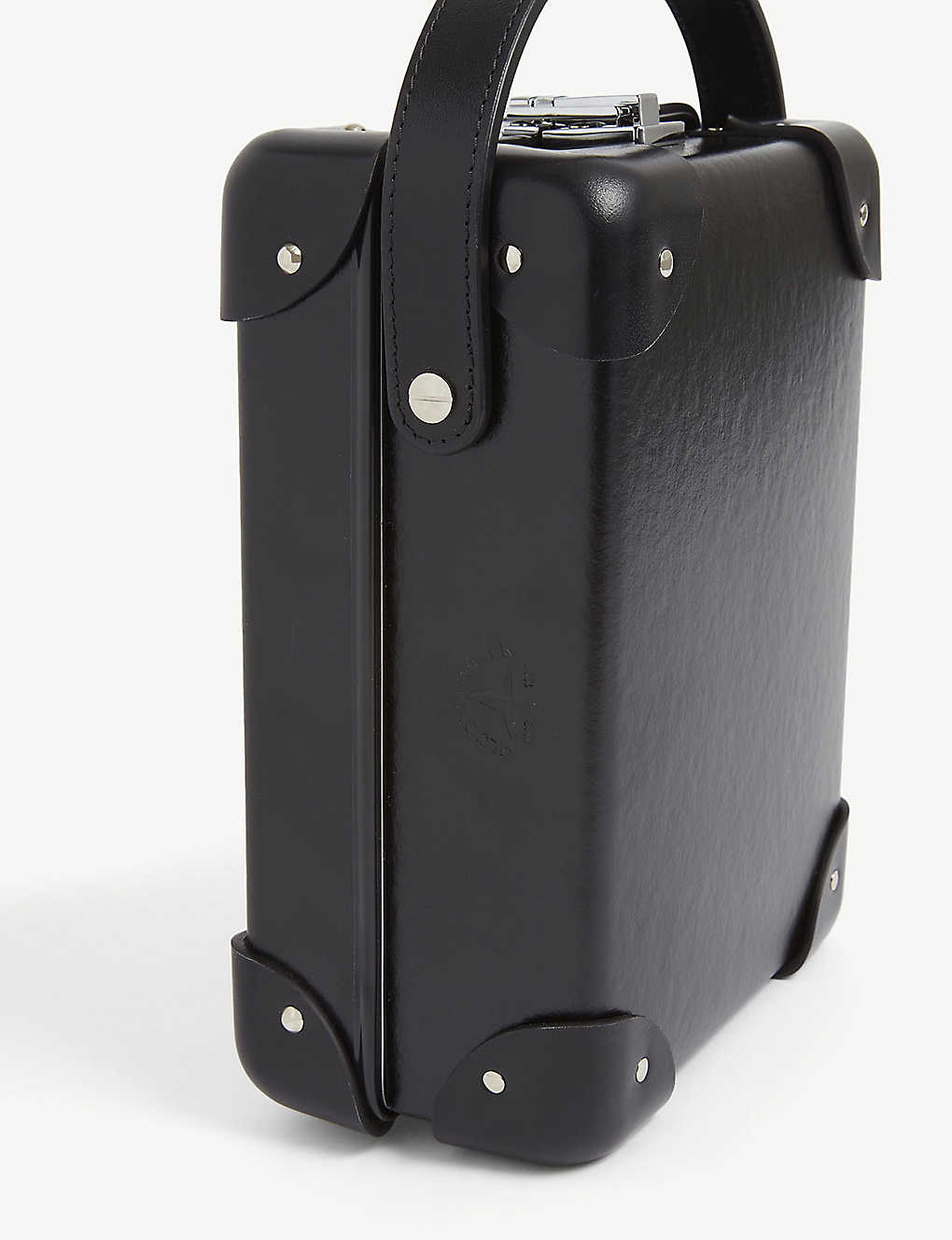 Black for Men Globe-Trotter Leather Centenary 3-slot Vulcanised Fibreboard Watch Case in Black/Black Mens Bags Cases 