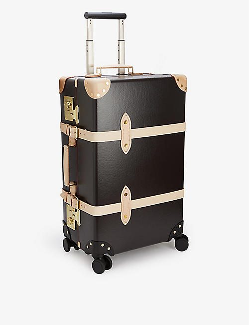 GLOBE-TROTTER: Centenary vulcanised-fibreboard medium travel suitcase 67cm