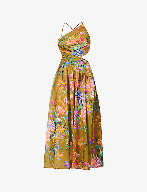 ZIMMERMANN: Tropicana floral-print cotton maxi dress