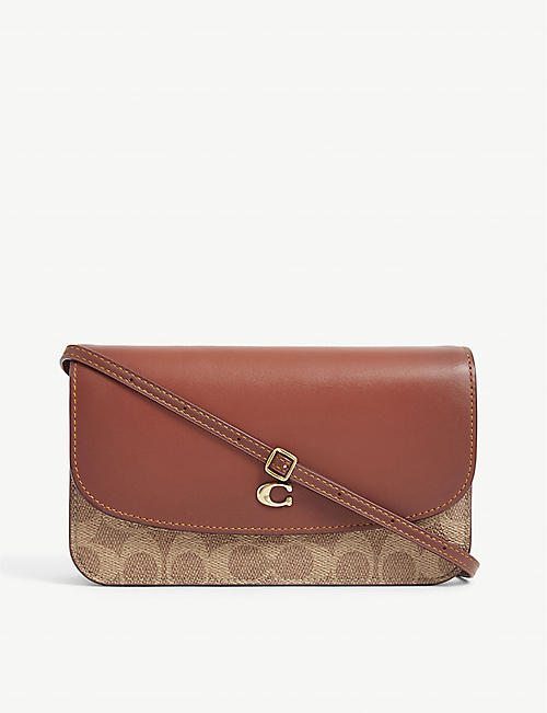 COACH: Hayden coated-canvas and leather cross-body bag