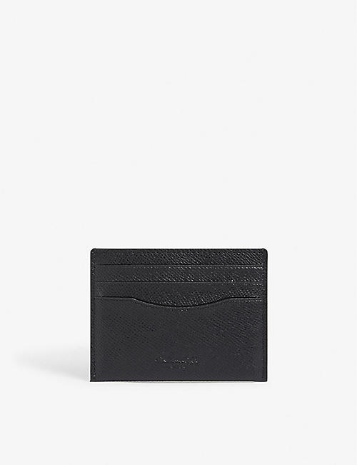 COACH: Logo-embossed leather card holder