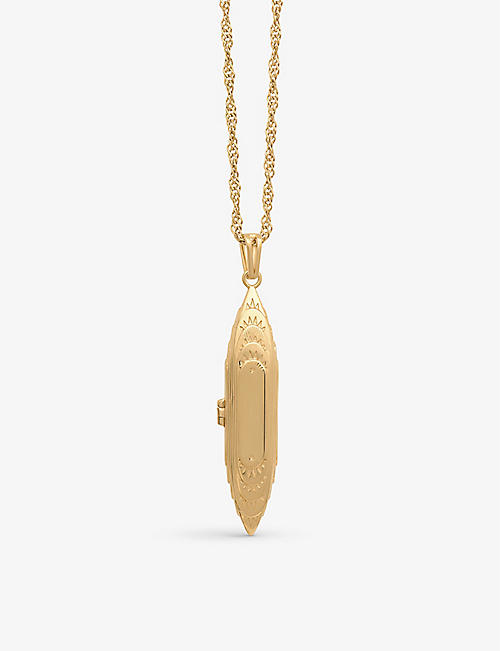 RACHEL JACKSON: Deco Chrysler 22ct yellow-gold plated sterling silver locket necklace