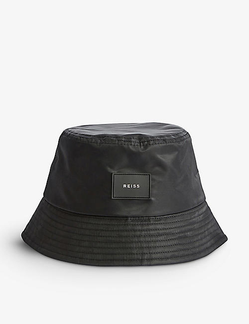 REISS: Anderson logo-patch canvas bucket hat