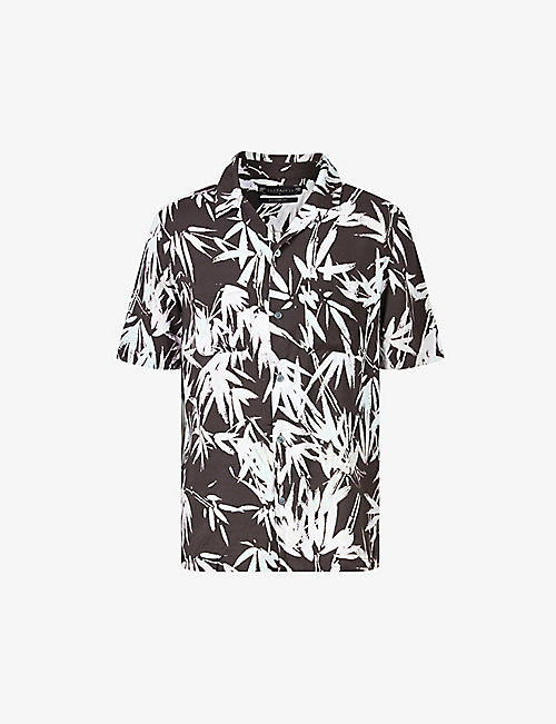 ALLSAINTS: Bambusa botanical-pattern short-sleeved woven shirt