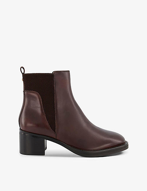 DUNE: Heeled leather ankle boots