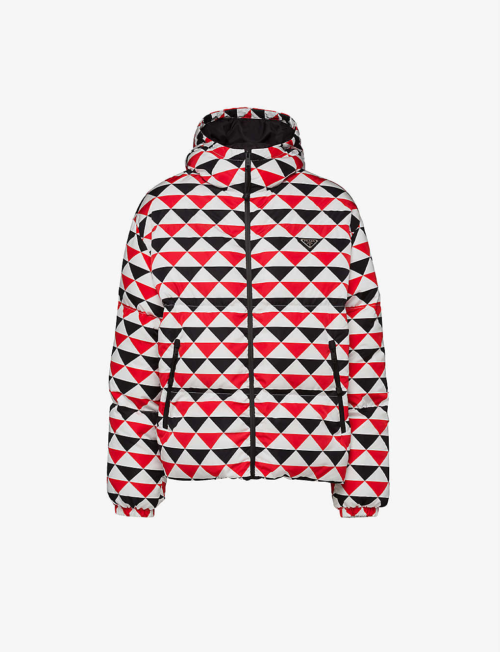 Graphic-print recycled-nylon and down jacket(9404349)